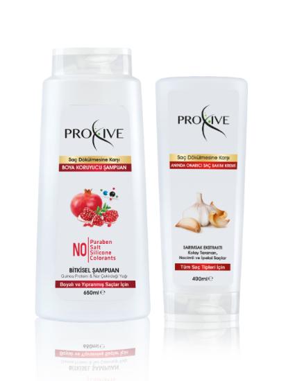 Proxive Boya Koruyucu Şampuan 650 ml + Anında Onarıcı Saç Kremi