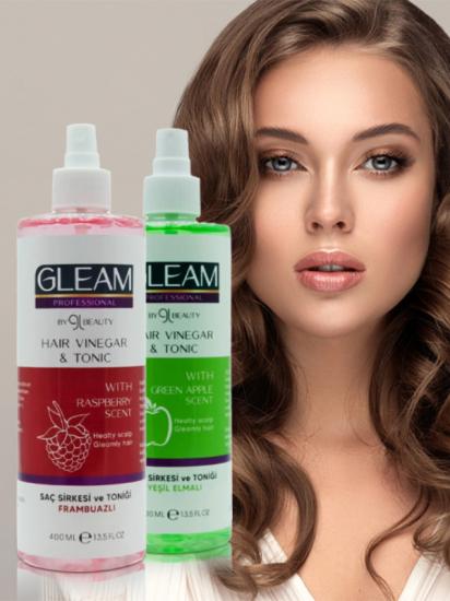 Gleam Professional Frambuazlı + Yeşil Elmalı Saç Sirkesi ve Saç Toniği 400 ml X 2’li